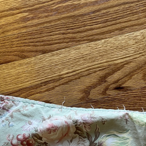 Ralph Lauren Charlotte IV Green Floral Flowers Shabby Queen Flat Sheet Cottage - Picture 10 of 10